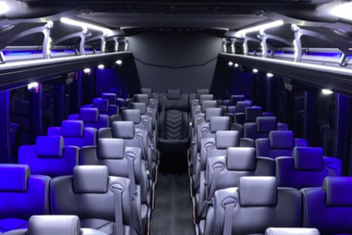 Pleasanton Charter Bus Interior