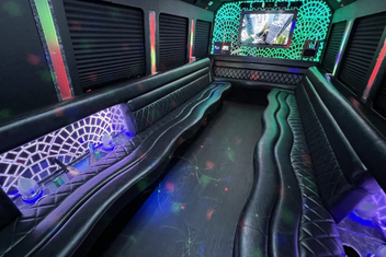 Pleasanton Limo Bus Interior